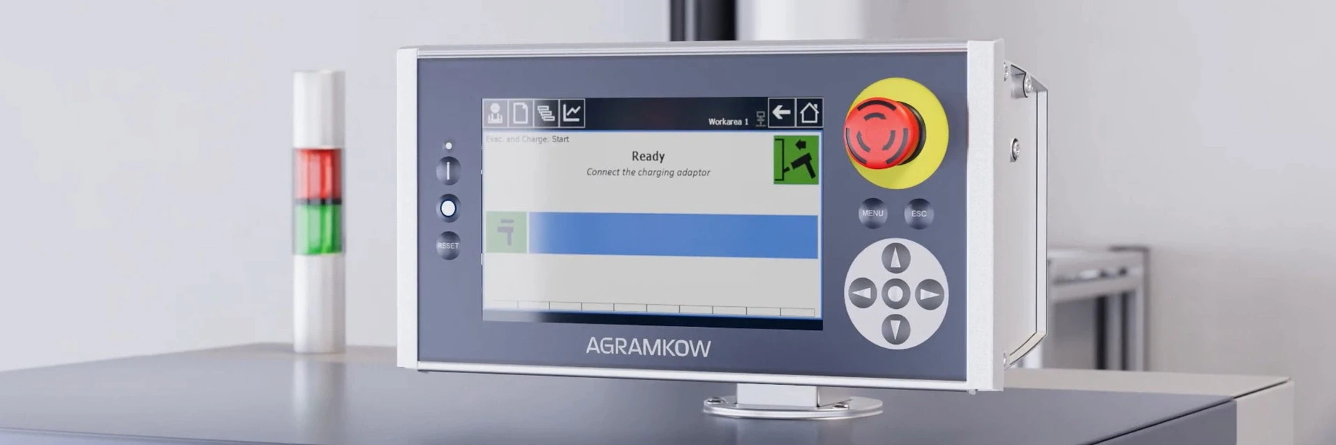 Agramkow refrigerant charging machine display