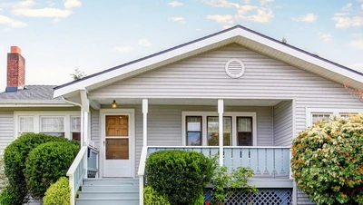 American detached house built with wood