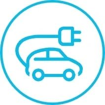 Symbol Elektrifizierung unserer Fahrzeugflotte