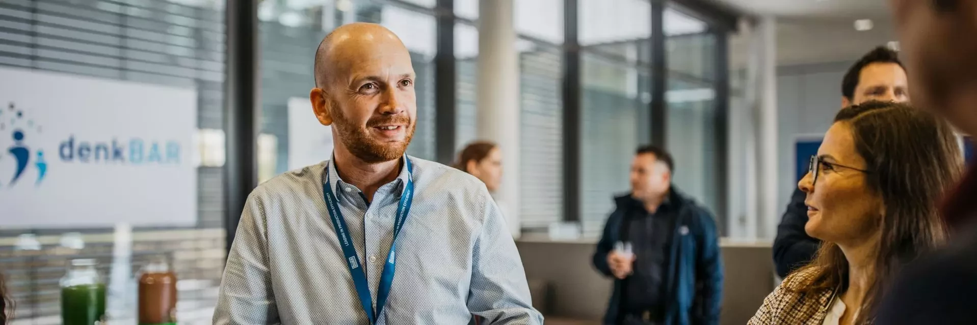 Employees discussing ideas