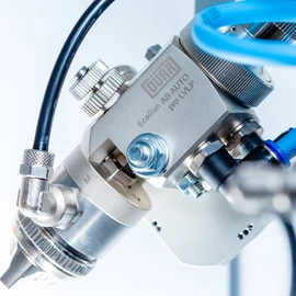 EcoGun2 AS Auto The EcoGun2 AS Auto is an automatic air spray gun designed for the automotive industry, especially for coatings that require reproductive spray patterns. It is suitable for water and solvent based media and can be installed on robots.